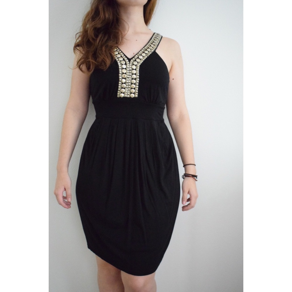 Black and Gold Akiko Dress